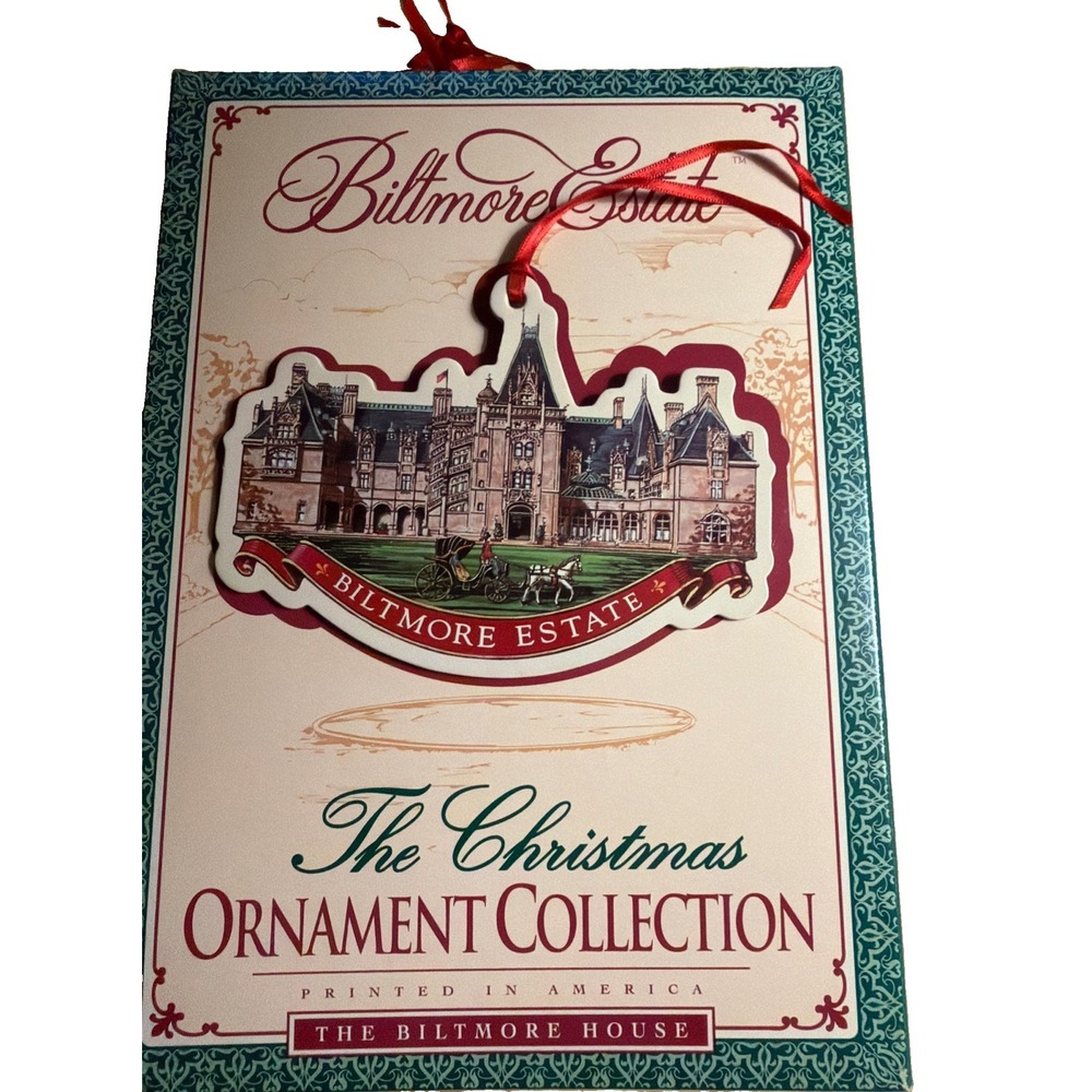 Vtg 1994 Biltmore Estate Christmas Ornament collection Tri Fold Book Complete